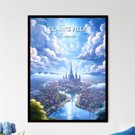 Clarksville, Tennessee, A Poster of a city with a castle and a river Default Title