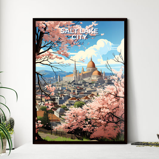 Salt Lake City, Utah, A Poster of a city with a dome and a building with a dome on top Default Title