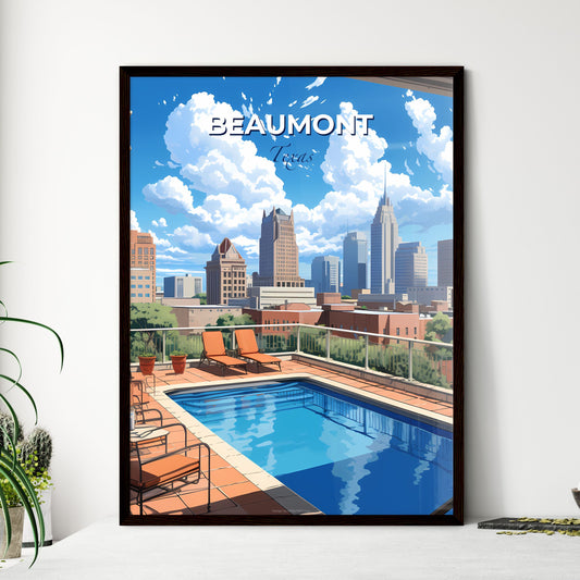 Beaumont, Texas, A Poster of a pool on a rooftop overlooking a city Default Title