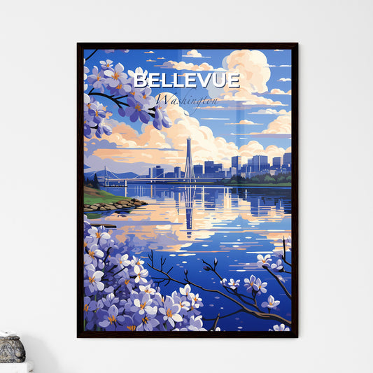 Bellevue, Washington, A Poster of a water body with a city and a bridge Default Title