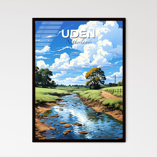 Uden, Netherlands, A Poster of a river running through a grassy field Default Title