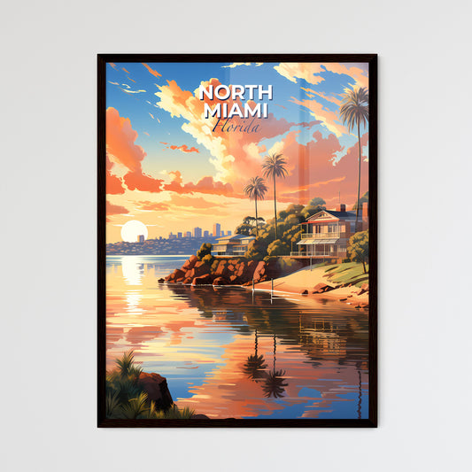 North Miami, Florida, A Poster of a house on a hill next to a body of water Default Title