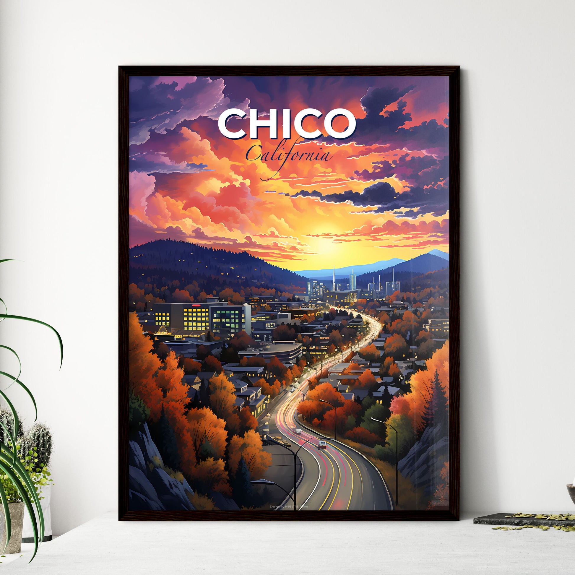 Chico, California, A Poster of a road leading to a city Default Title