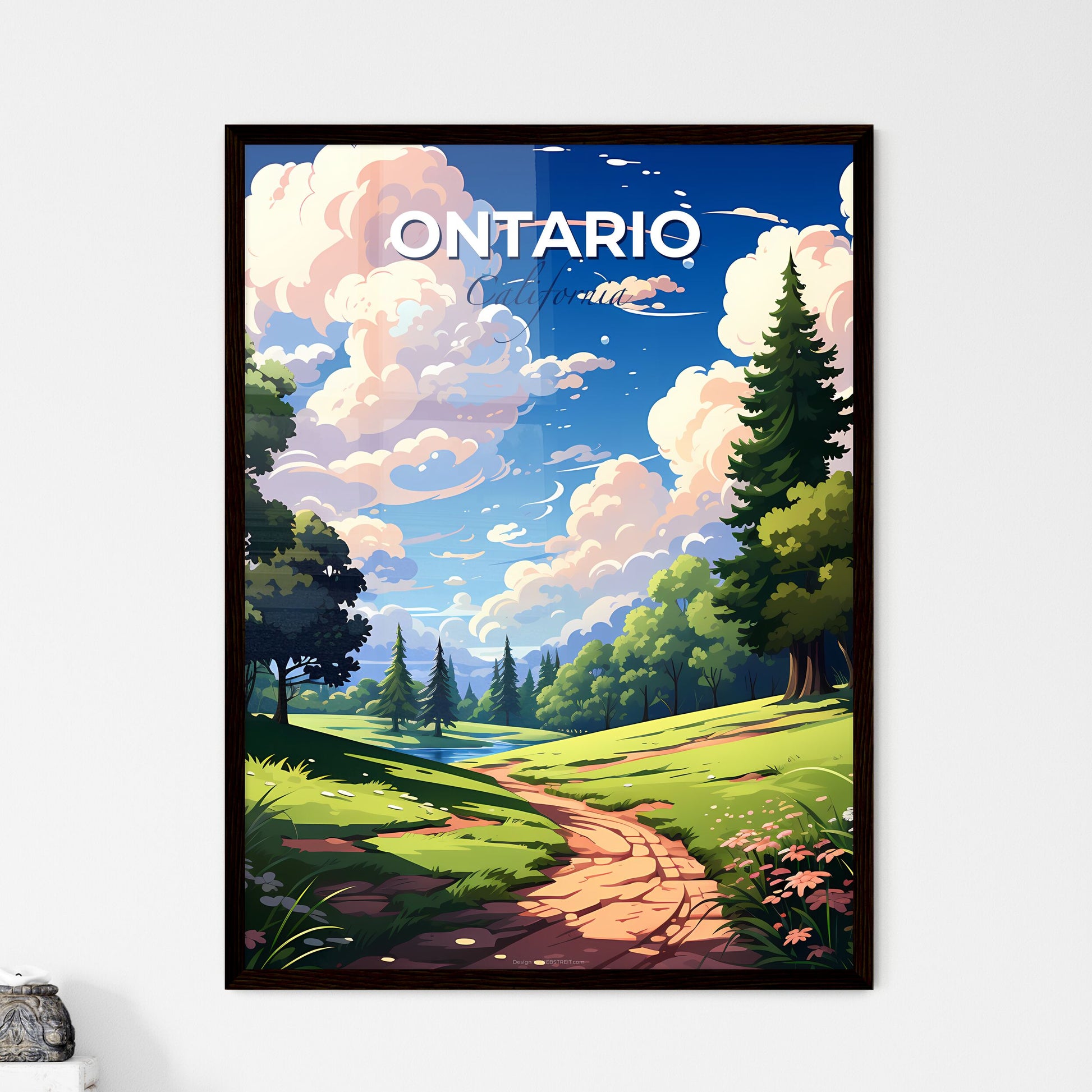 Ontario, California, A Poster of a landscape with a path and trees Default Title