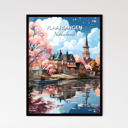 Vlaardingen, Netherlands, A Poster of a house next to a lake Default Title