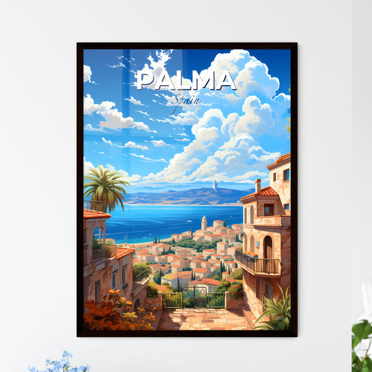 Palma, Spain, A Poster of a view of a town from a hill overlooking a body of water Default Title