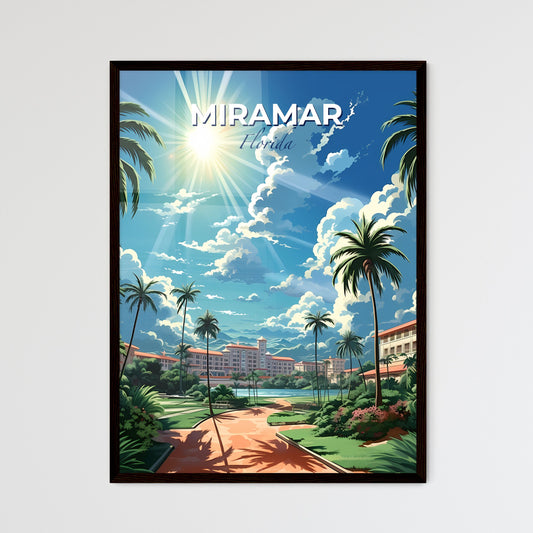 Miramar, Florida, A Poster of a palm trees and buildings in a tropical area Default Title