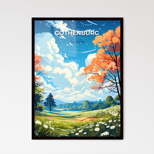 Gothenburg, Sweden, A Poster of a landscape with trees and grass Default Title