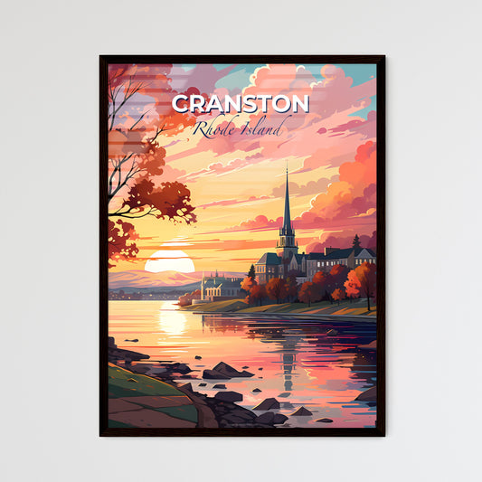 Cranston, Rhode Island, A Poster of a sunset over a lake Default Title
