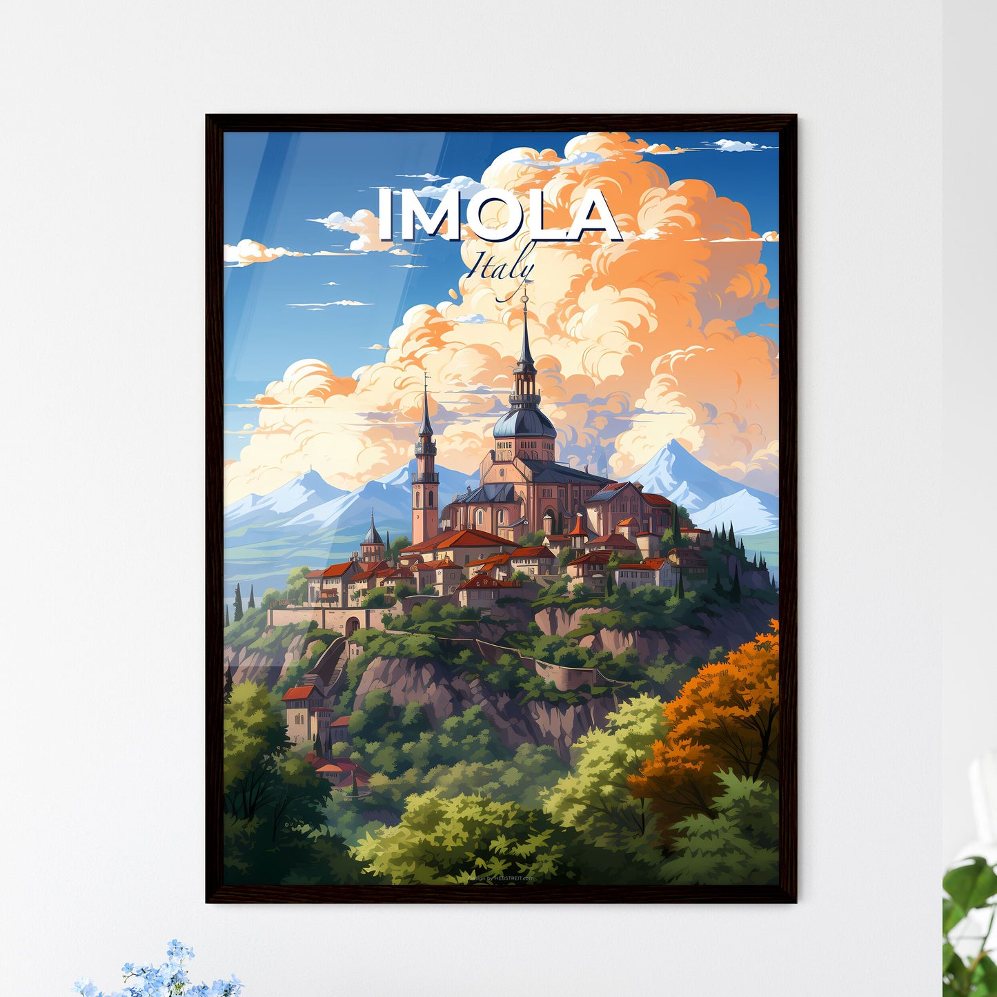 Imola, Italy, A Poster of a castle on a hill Default Title
