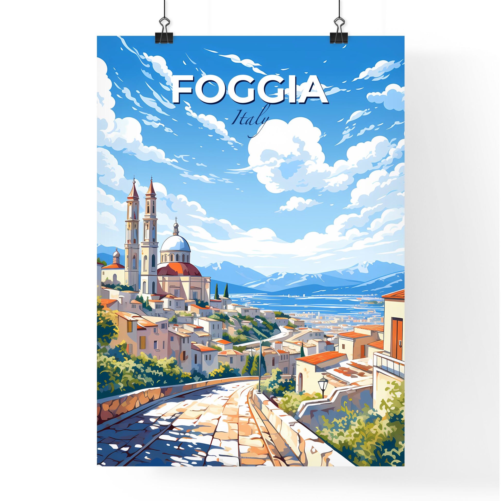 Foggia, Italy, A Poster of a road leading to a town Default Title