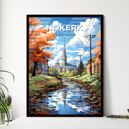 Nijkerk, Netherlands, A Poster of a river running through a town Default Title