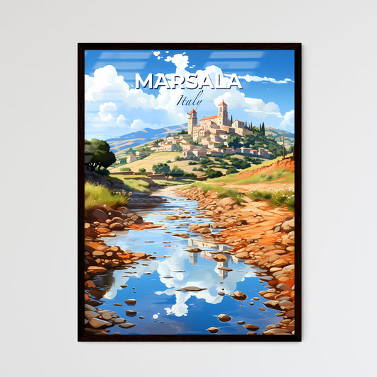 Marsala, Italy, A Poster of a river running through a village Default Title