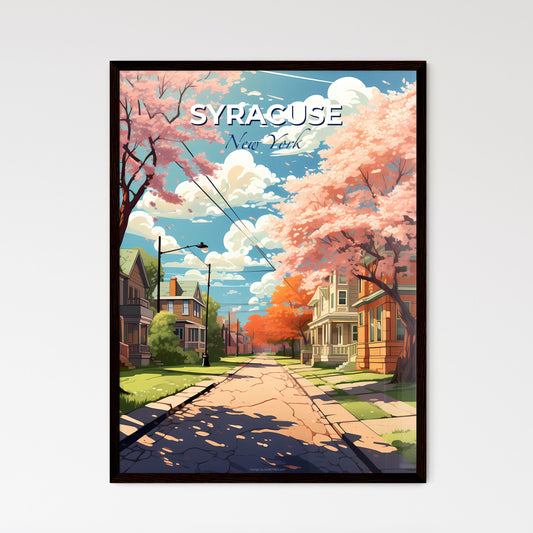 Syracuse, New York, A Poster of a street with houses and trees Default Title