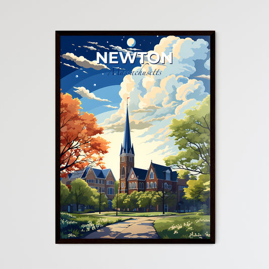 Newton, Massachusetts, A Poster of a lively and colourful cityscape Default Title