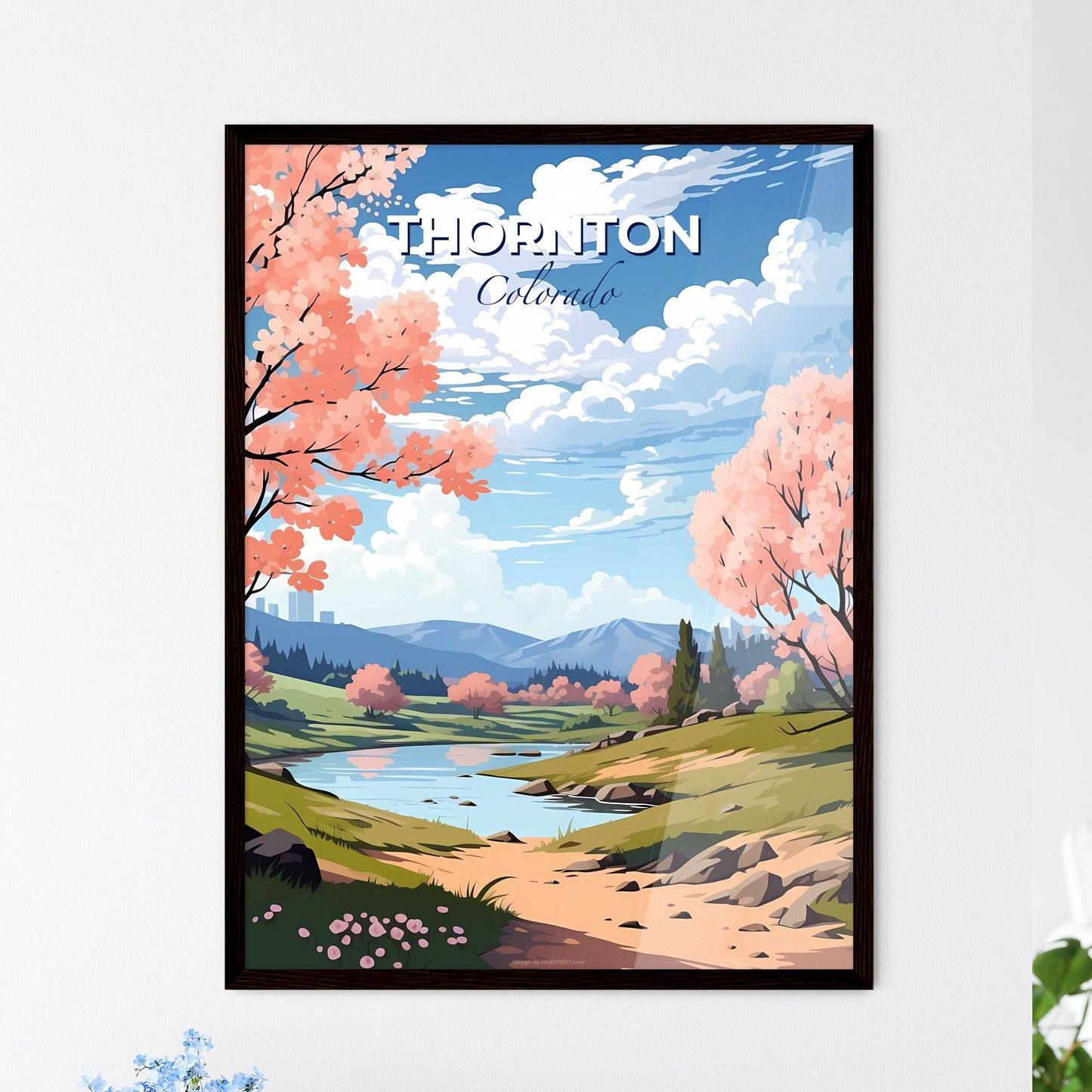 Thornton, Colorado, A Poster of a lively and colourful cityscape Default Title