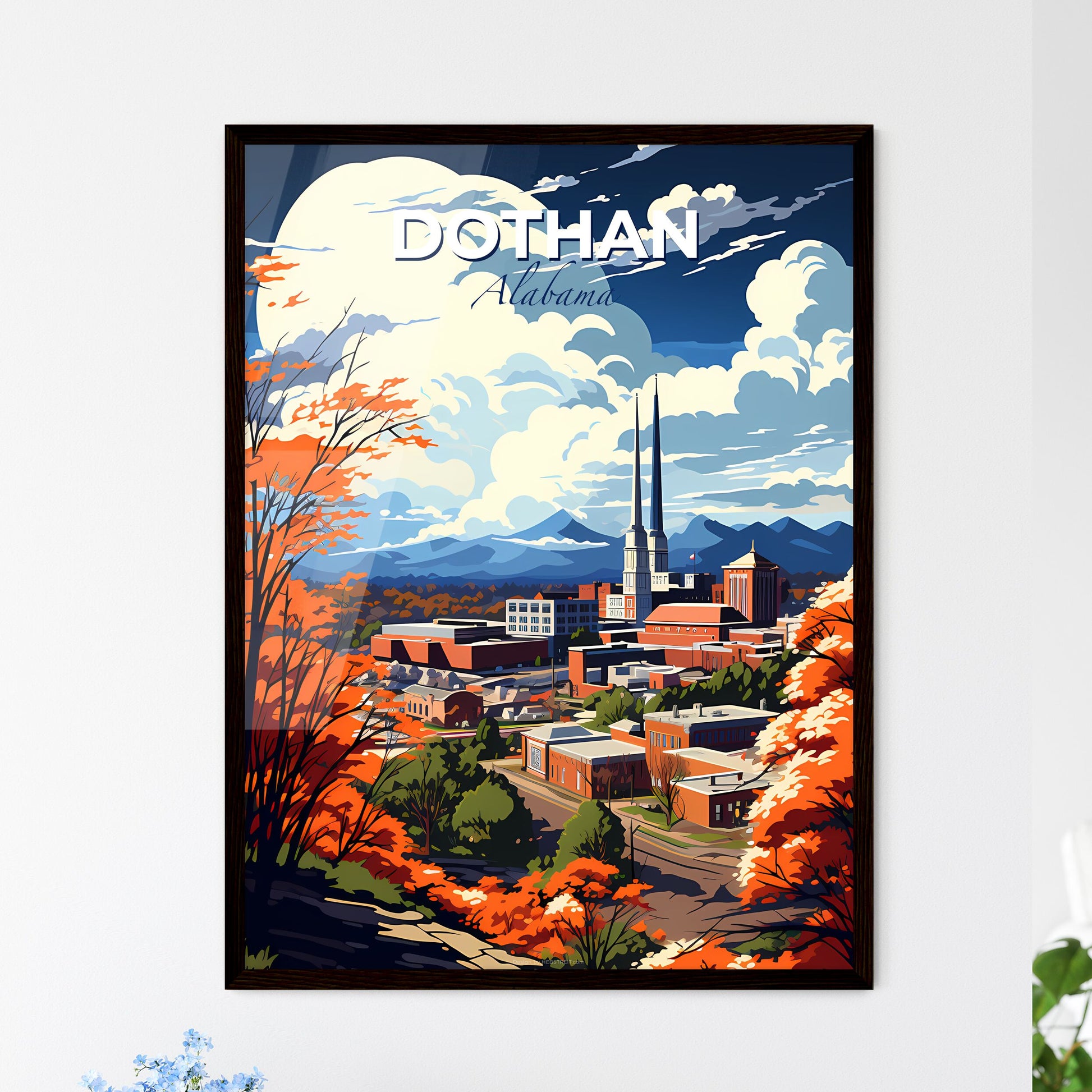 Dothan, Alabama, A Poster of a lively and colourful cityscape Default Title