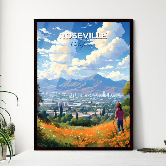 Roseville, California, A Poster of a lively and colourful cityscape Default Title