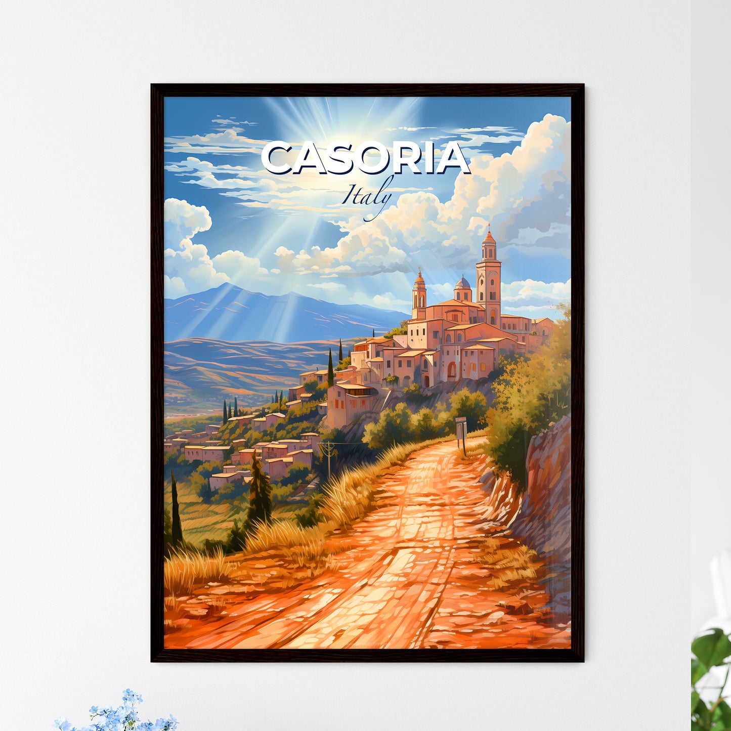 Casoria, Italy, A Poster of a lively and colourful cityscape Default Title