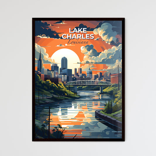 Lake Charles, Louisiana, A Poster of a lively and colourful cityscape Default Title