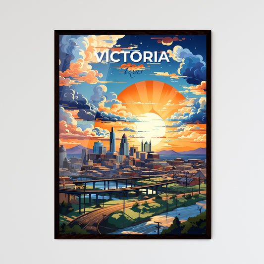 Victoria, Texas, A Poster of a city with a bridge and a road Default Title