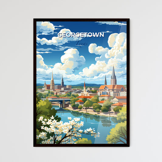 Georgetown, Texas, A Poster of a city by a river Default Title