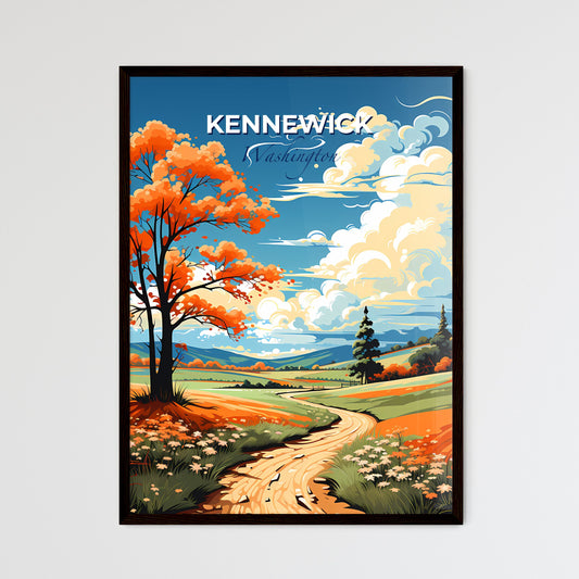 Kennewick, Washington, A Poster of a landscape with a road and trees Default Title