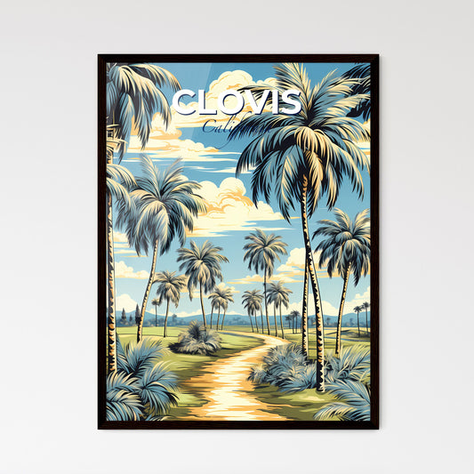 Clovis, California, A Poster of a landscape with palm trees and a path Default Title