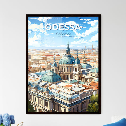 Odessa, Ukraine, A Poster of a large building with blue roofs Default Title