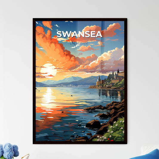 Swansea, Swansea, A Poster of a sunset over a lake Default Title