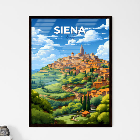 Siena, Italy, A Poster of a landscape of a town on a hill Default Title