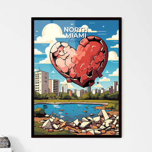 North Miami, Florida, A Poster of a heart shaped stone with a hole in the middle of a lake Default Title