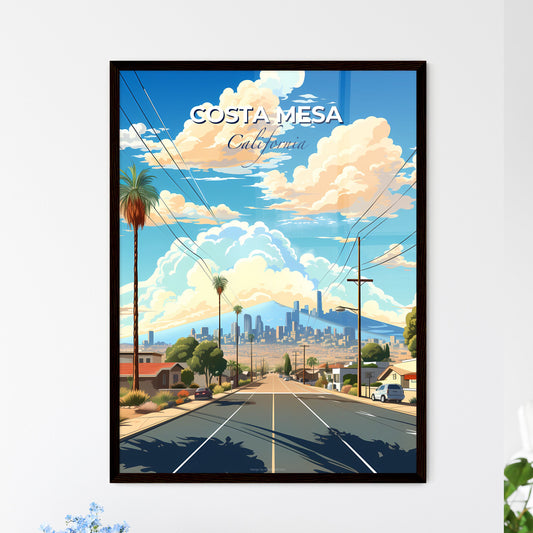 Costa Mesa, California, A Poster of a road with trees and buildings in the background Default Title