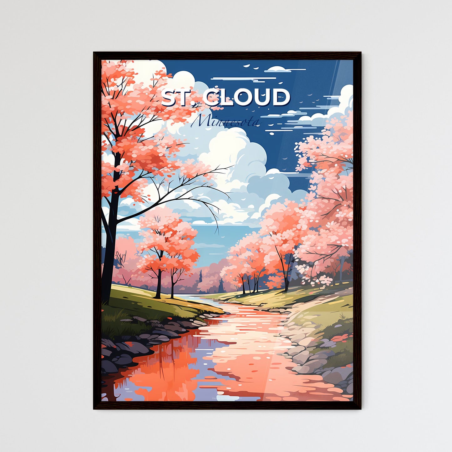 St. Cloud, Minnesota, A Poster of a river running through a forest Default Title