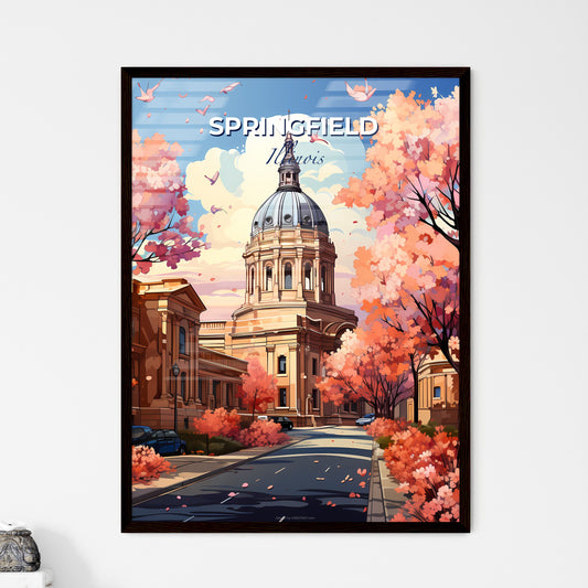 Springfield, Illinois, A Poster of a building with a dome and trees around it Default Title