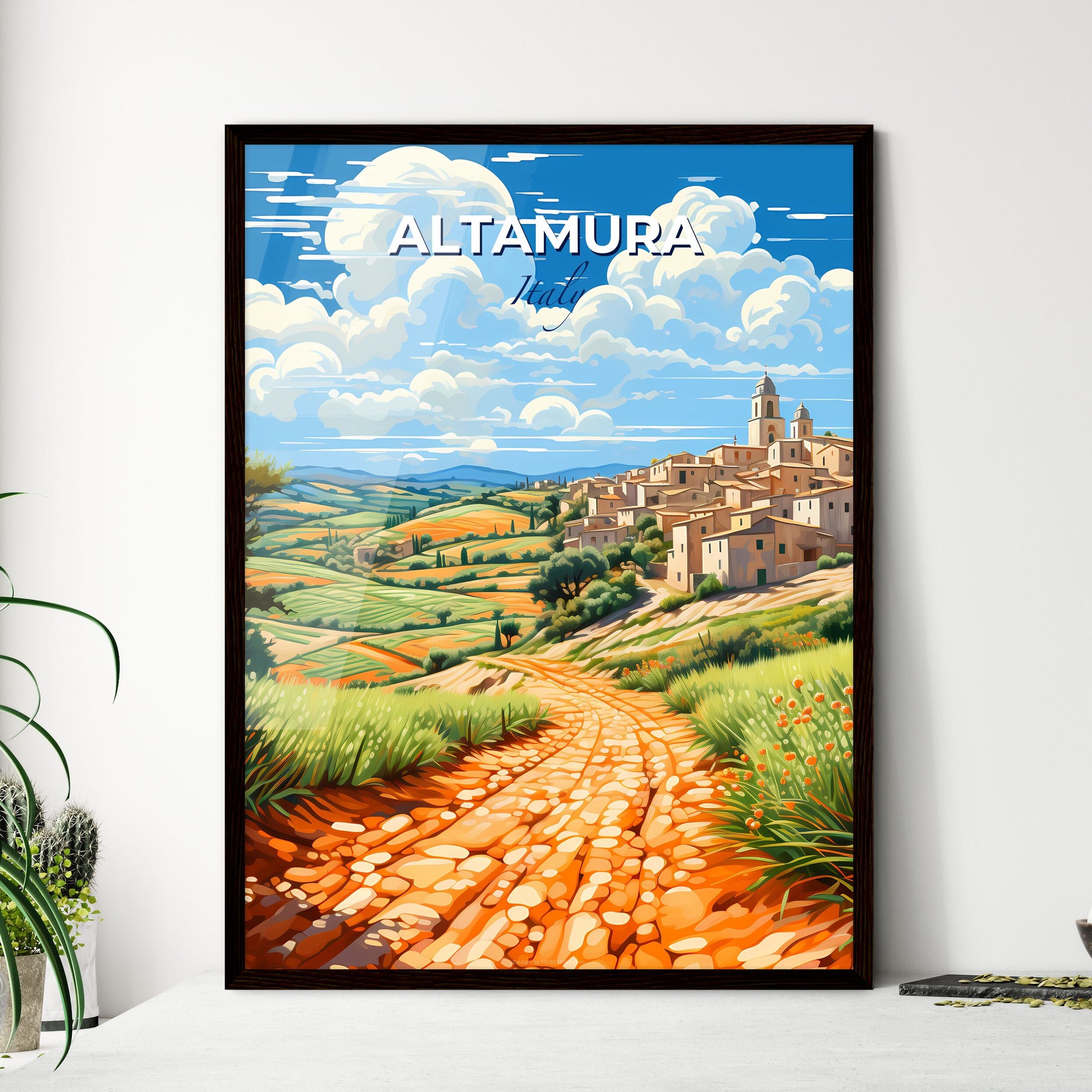 Altamura, Italy, A Poster of a road leading to a village Default Title