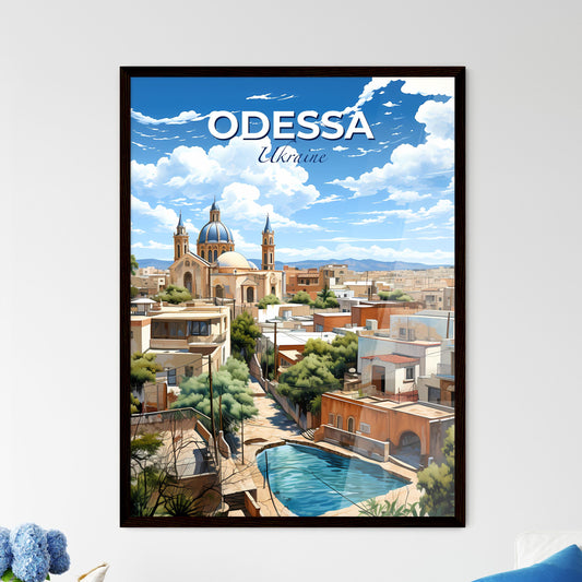 Odessa, Ukraine, A Poster of a city with a pool and buildings Default Title