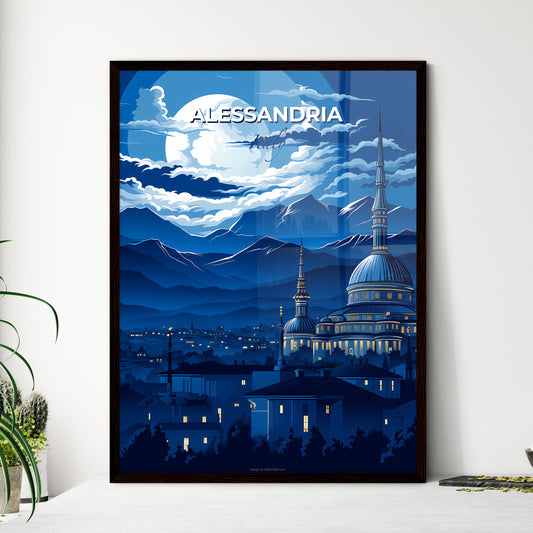 Alessandria, Italy, A Poster of a moon over a city Default Title