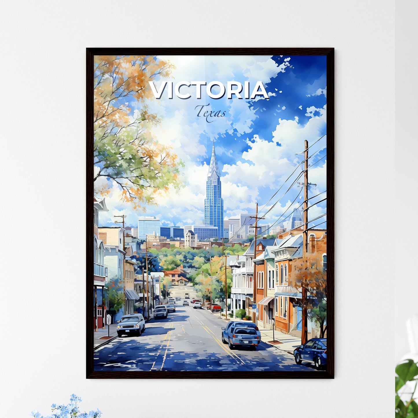 Victoria, Texas, A Poster of a street with cars and buildings in the background Default Title
