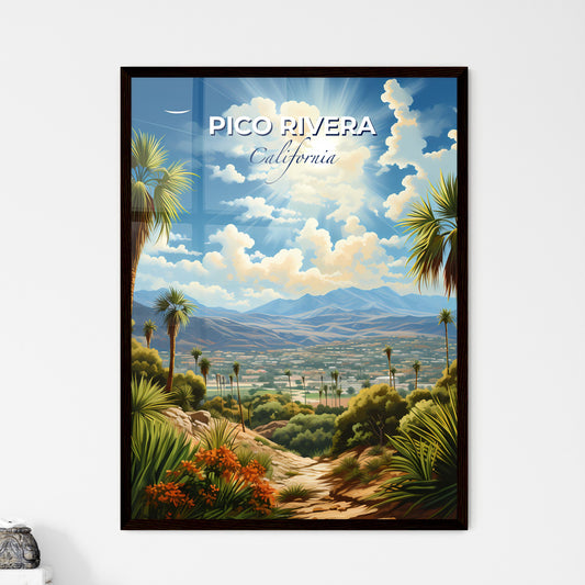 Pico Rivera, California, A Poster of a landscape with palm trees and mountains Default Title
