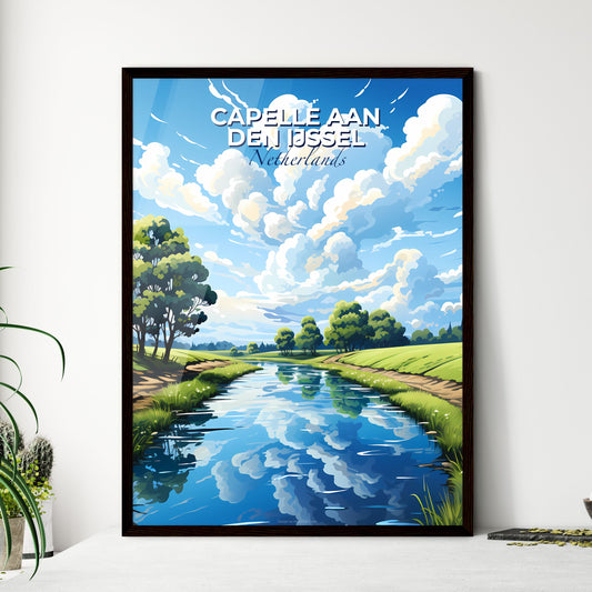Capelle Aan Den Ijssel, Netherlands, A Poster of a river running through a grassy field Default Title