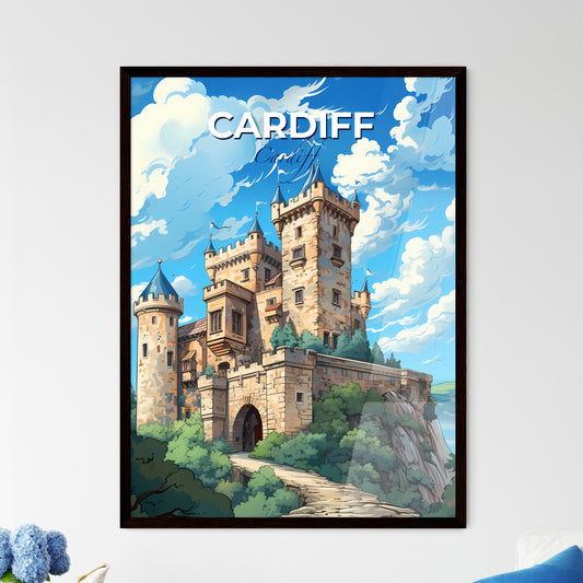 Cardiff, Cardiff, A Poster of a castle on a cliff Default Title