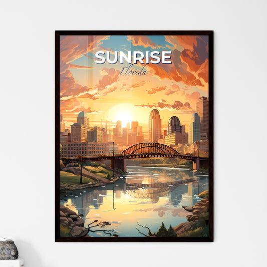Sunrise, Florida, A Poster of a bridge over a river with a city in the background Default Title