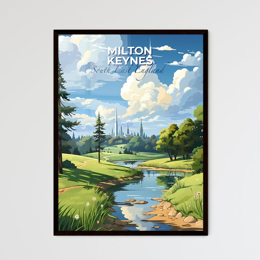 Milton Keynes, South East England, A Poster of a river running through a green field Default Title