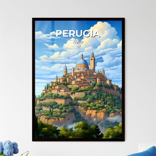 Perugia, Italy, A Poster of a castle on a hill Default Title