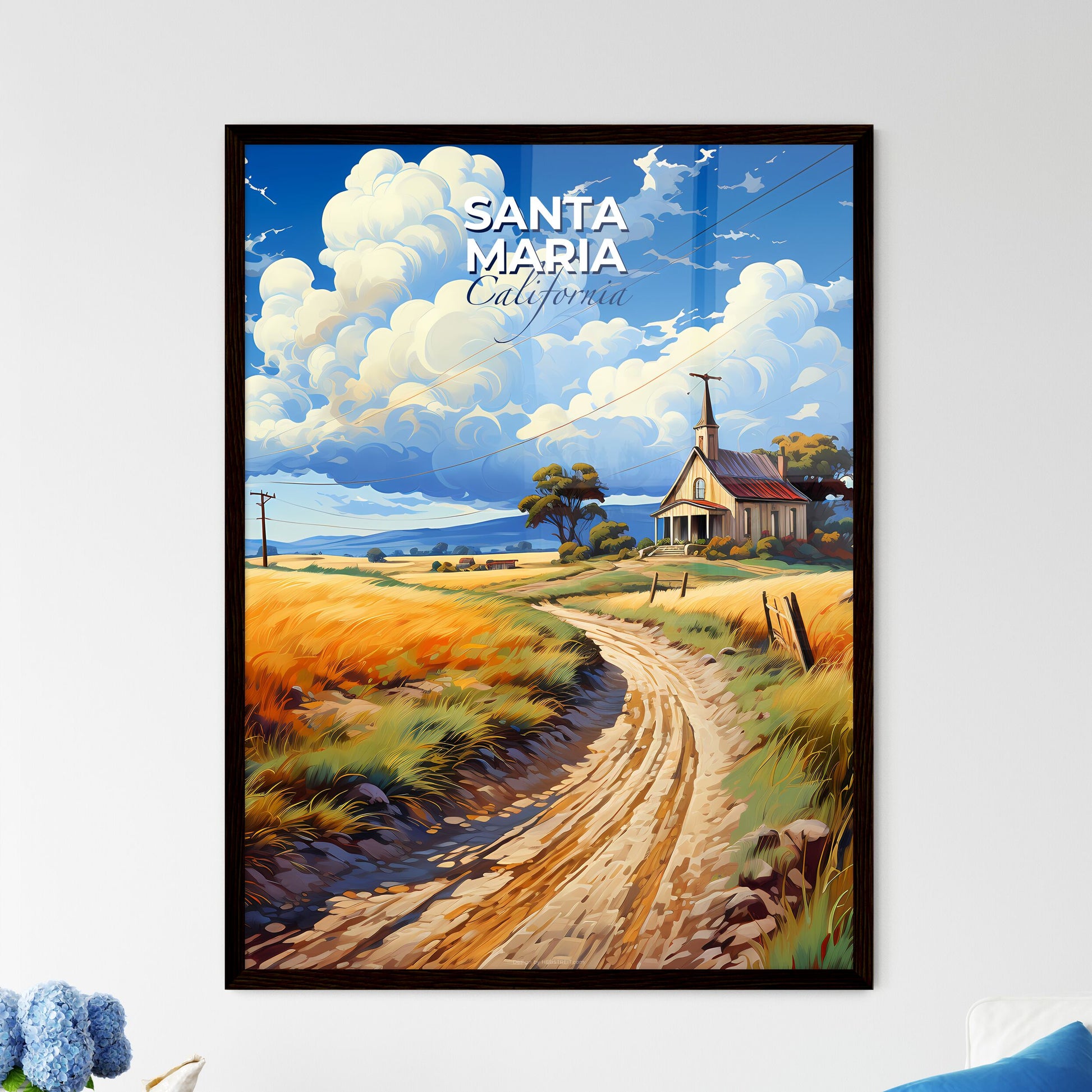 Santa Maria, California, A Poster of a dirt road leading to a house Default Title