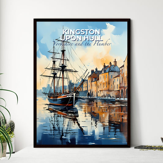 Kingston Upon Hull, Yorkshire and the Humber, A Poster of a painting of a boat on water Default Title