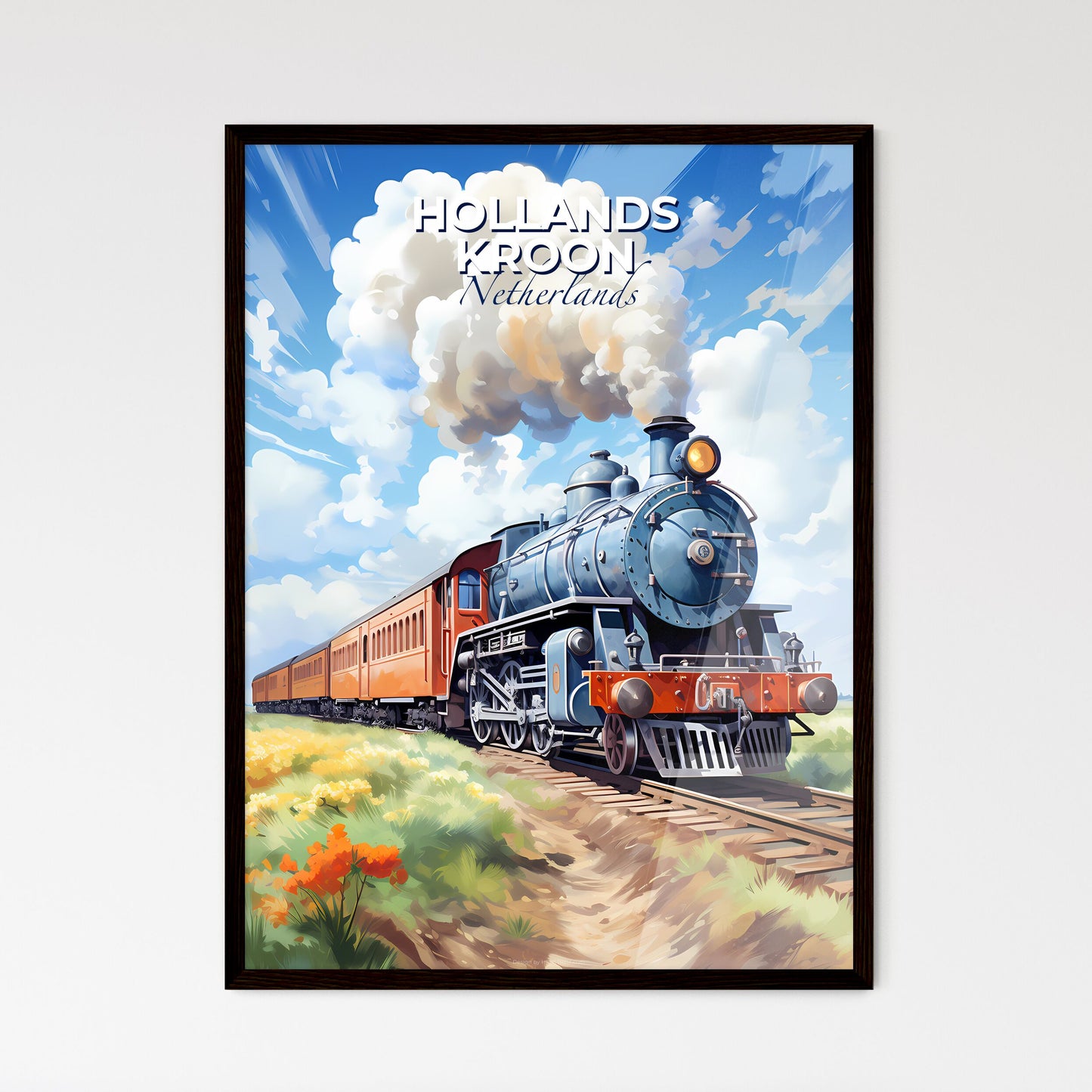 Hollands Kroon, Netherlands, A Poster of a train on the tracks Default Title