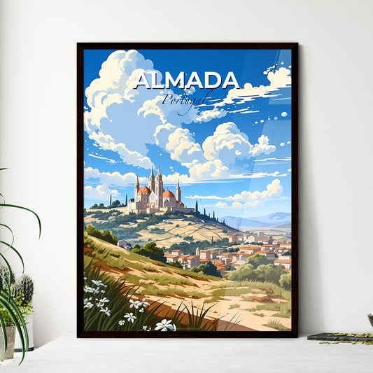 Almada, Portugal, A Poster of a castle on a hill with a city in the background Default Title