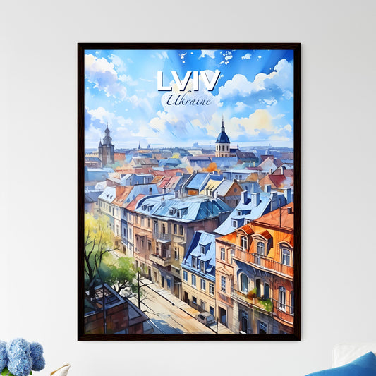 Lviv, Ukraine, A Poster of a city with many buildings Default Title